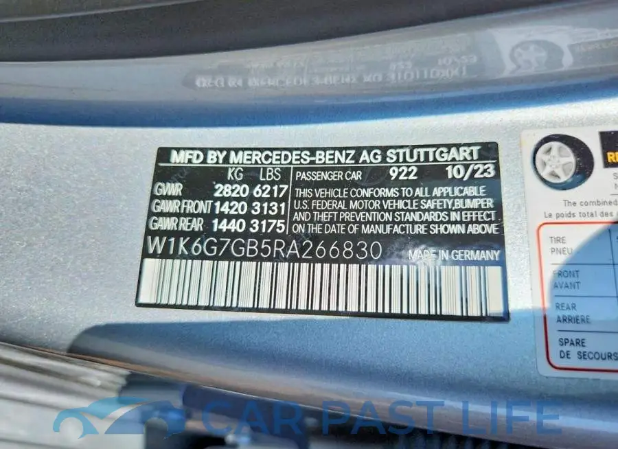 W1K6G7GB5RA266830# 12