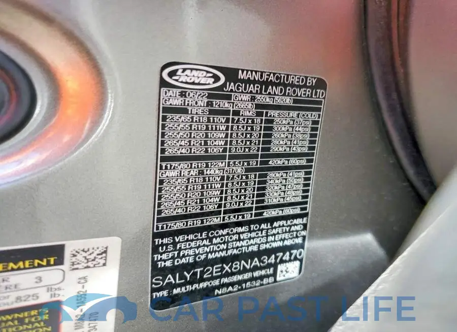 SALYT2EX8NA347470# 14