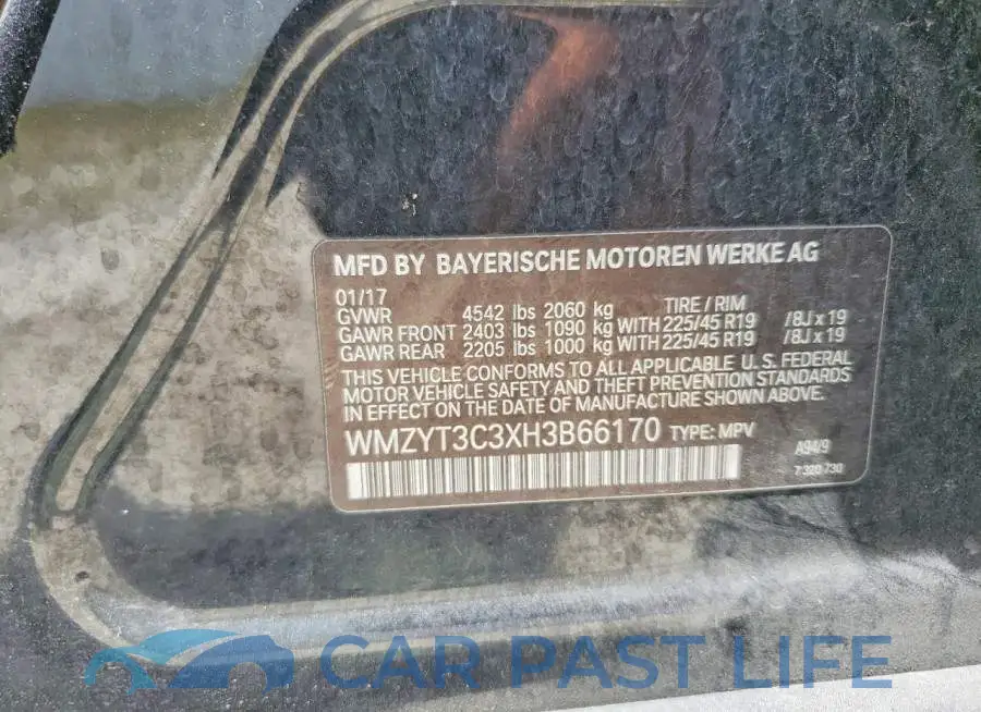 WMZYT3C3XH3B66170# 13