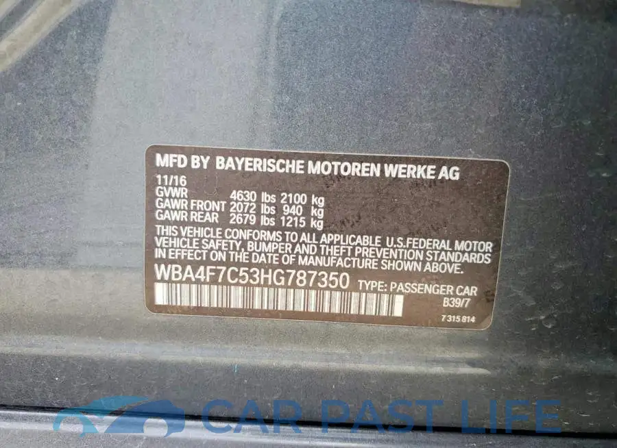 WBA4F7C53HG787350# 12
