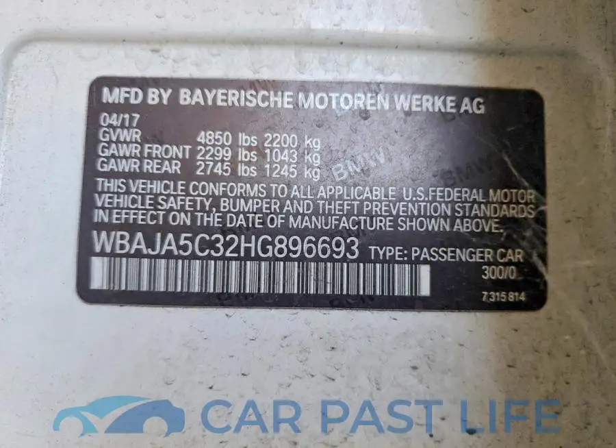 WBAJA5C32HG896693# 12