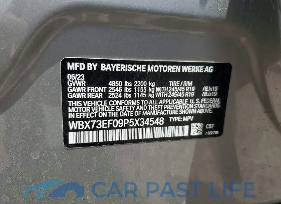 WBX73EF09P5X34548# 12