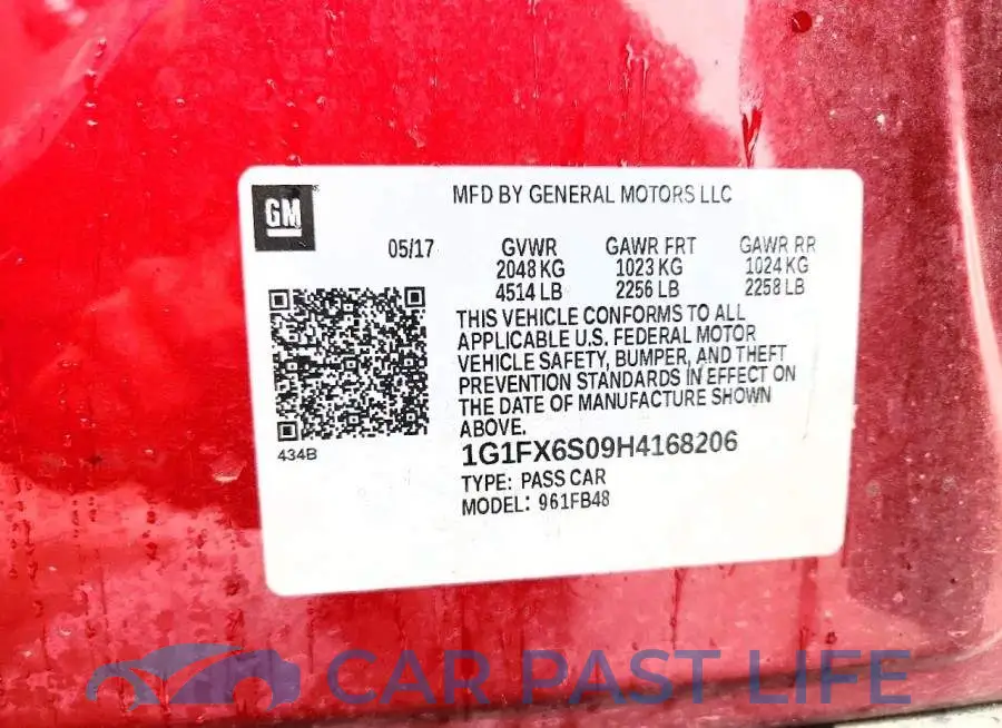 1G1FX6S09H4168206# 12