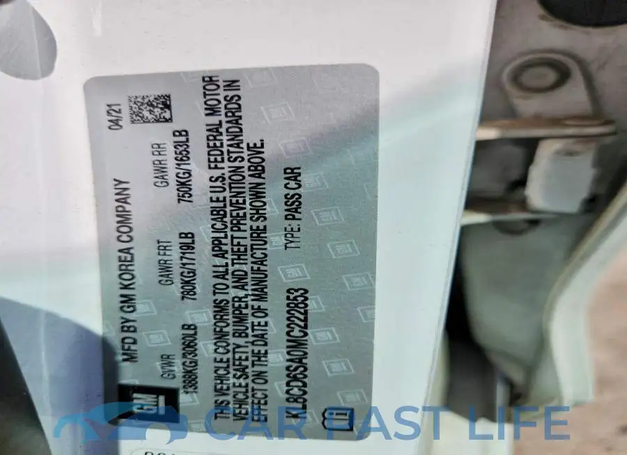 KL8CD6SA0MC222853# 13