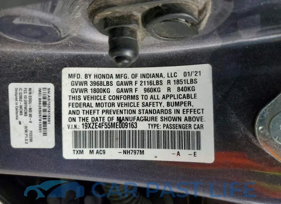 19XZE4F55ME009163# 12