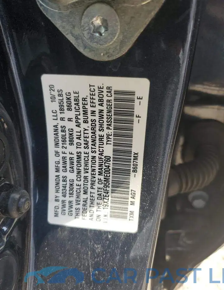 19XZE4F95ME004760# 12