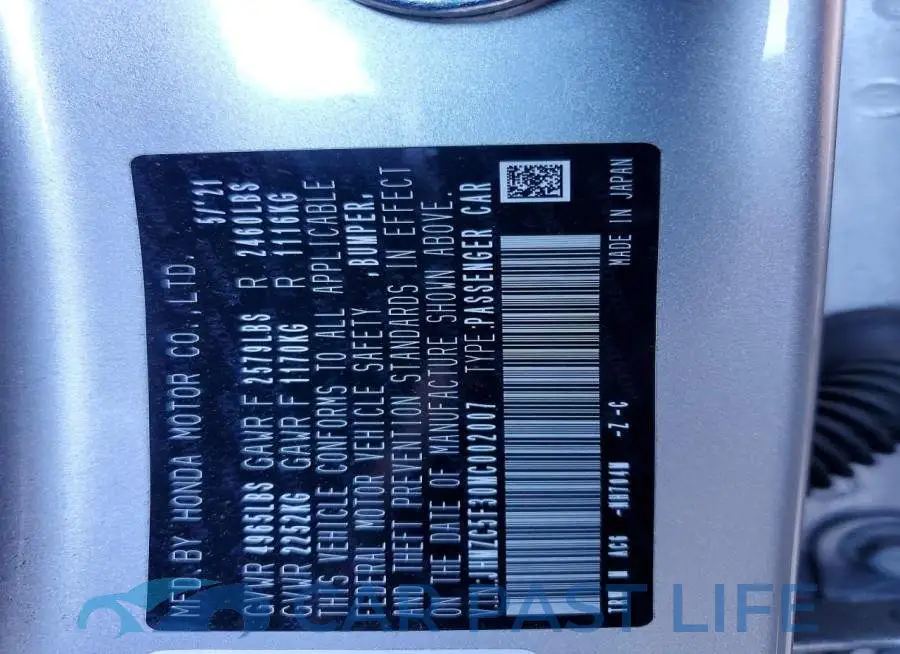 JHMZC5F30MC002007# 12