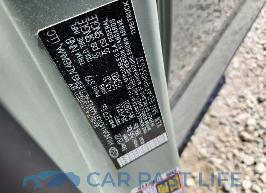 5NTJEDAF1PH053837# 12