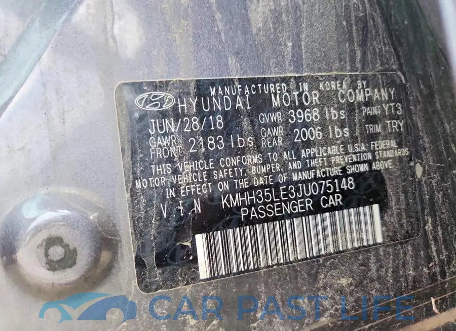 KMHH35LE3JU075148# 12