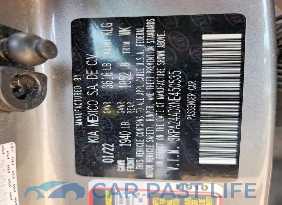 3KPA24ADXNE450535# 13