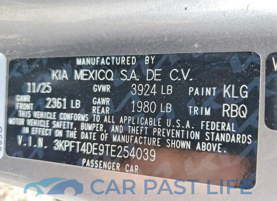 3KPFT4DE9TE254039# 13