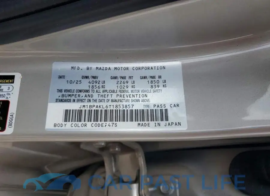 JM1BPAKL6T1853857# 12