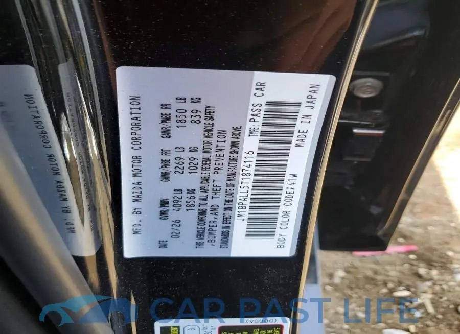 JM1BPALL5T1874116# 12