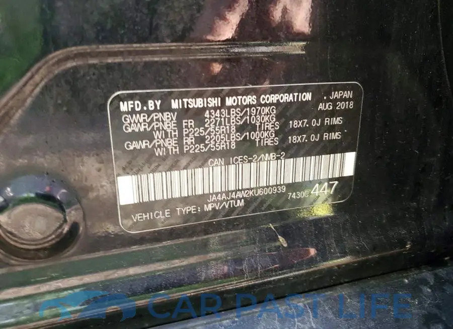 JA4AJ4AW2KU600939# 13