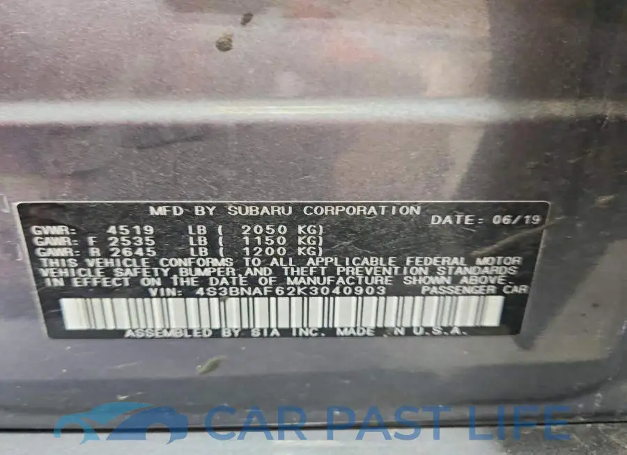 4S3BNAF62K3040903# 12