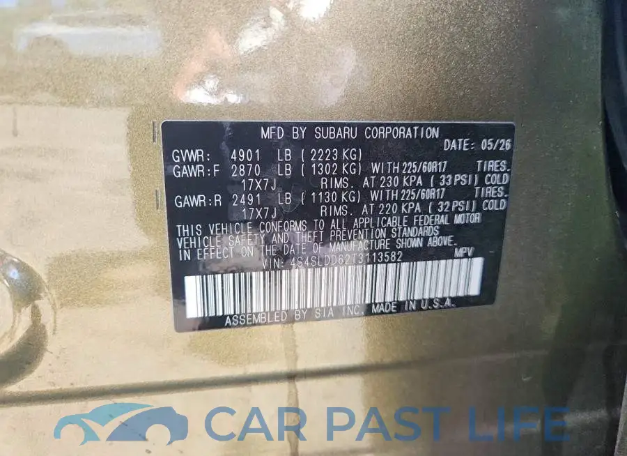 4S4SLDD62T3113582# 13