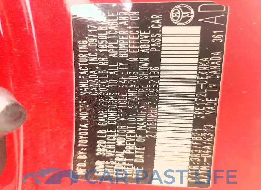 2T1BURHE7JC982196# 12