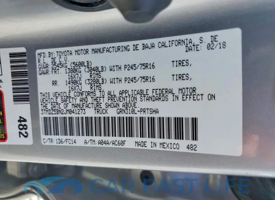 3TMDZ5BN2JM041273# 12