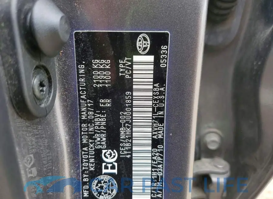 4T1B21HK7JU001859# 13
