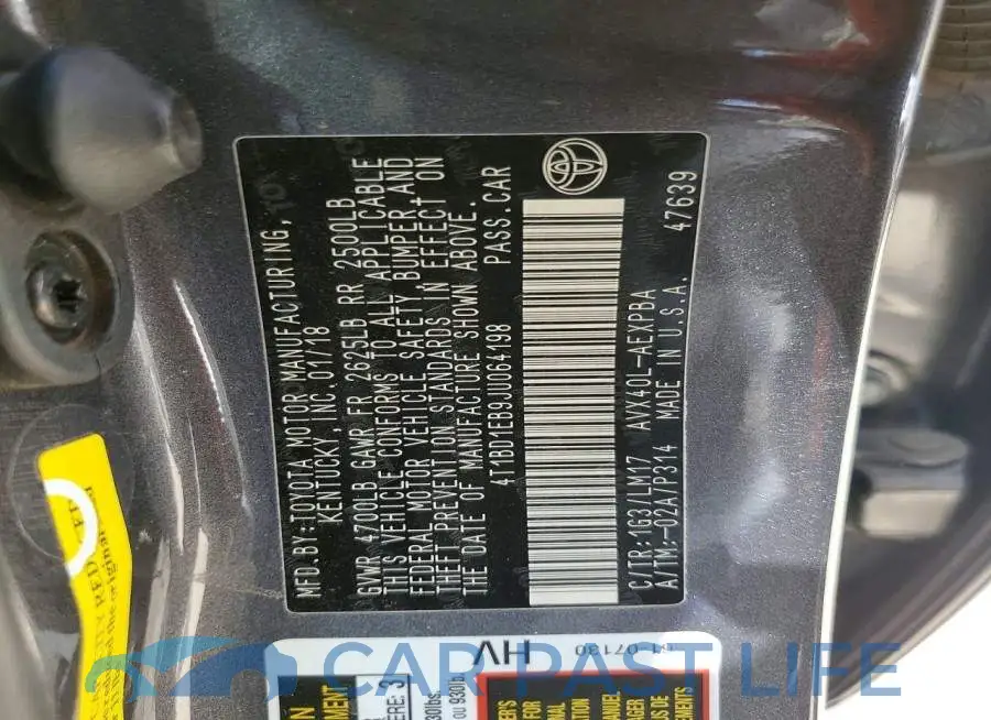 4T1BD1EB9JU064198# 12