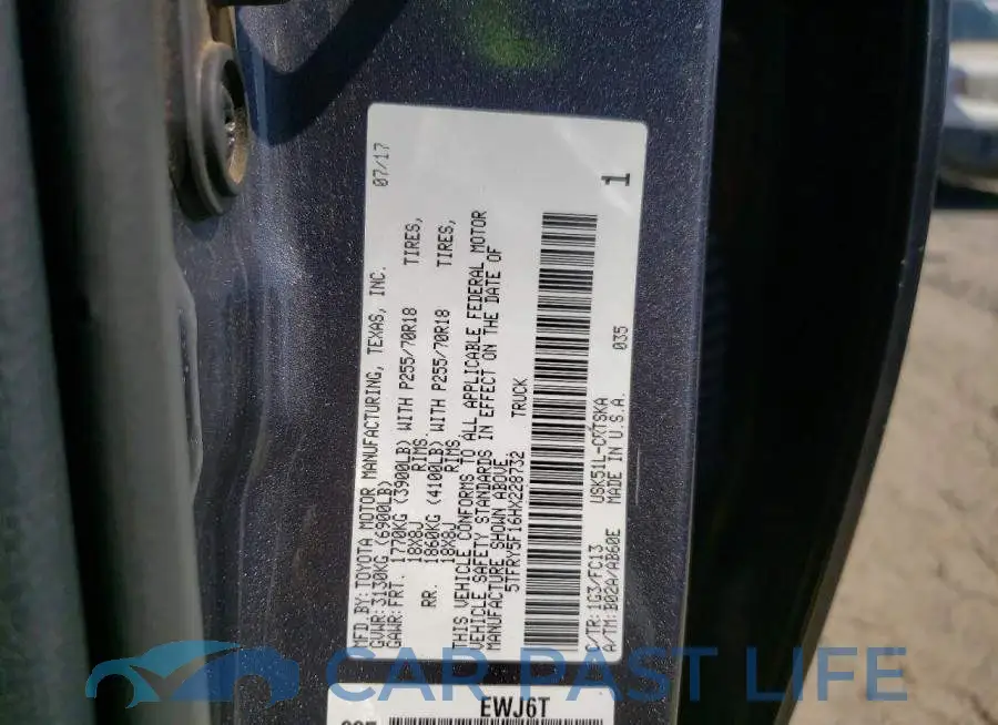 5TFRY5F16HX228732# 12