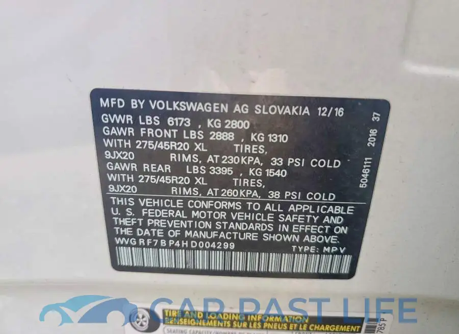 WVGRF7BP4HD004299# 13