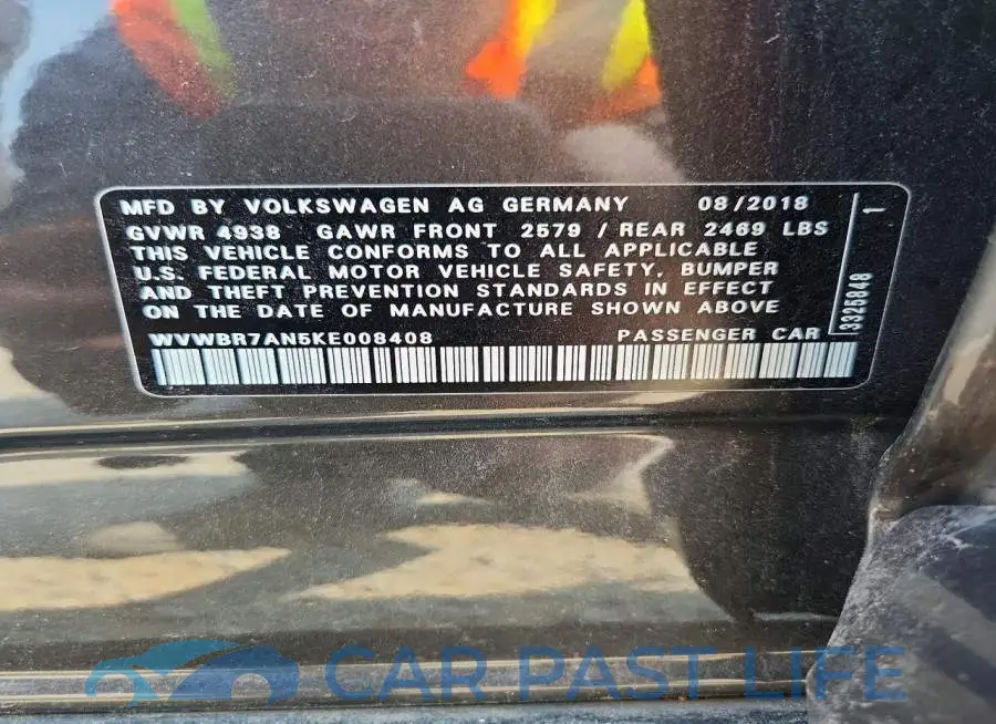 WVWBR7AN5KE008408# 13