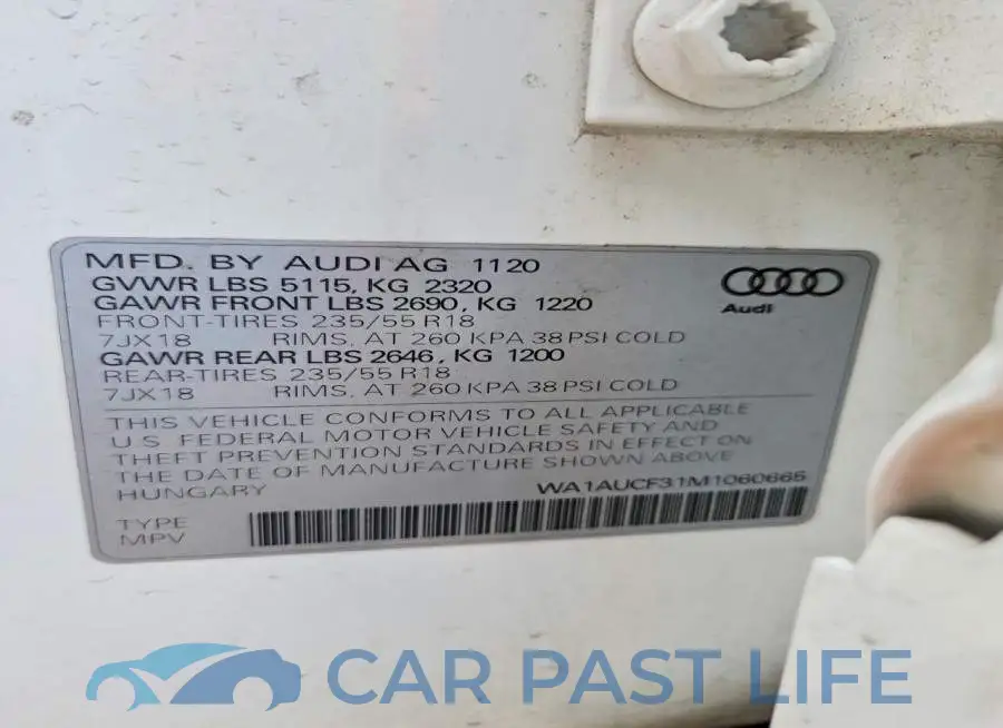 WA1AUCF31M1060665# 13