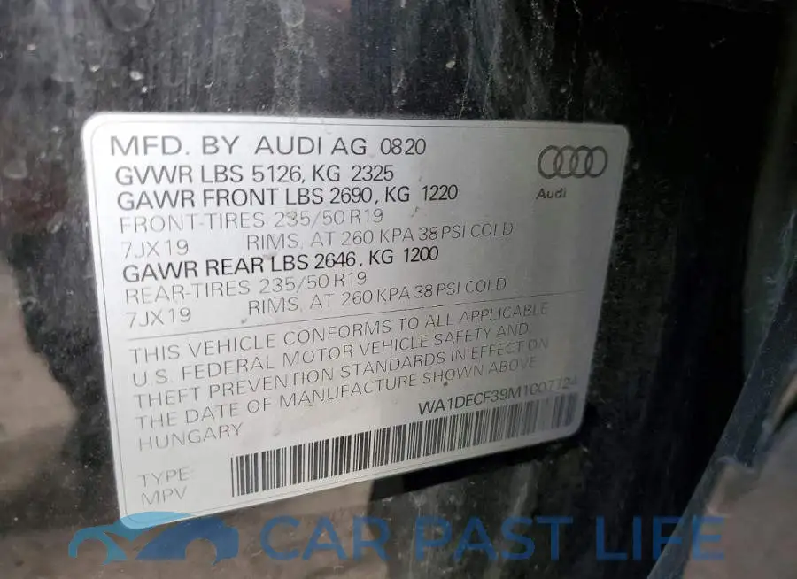 WA1DECF39M1007724# 13
