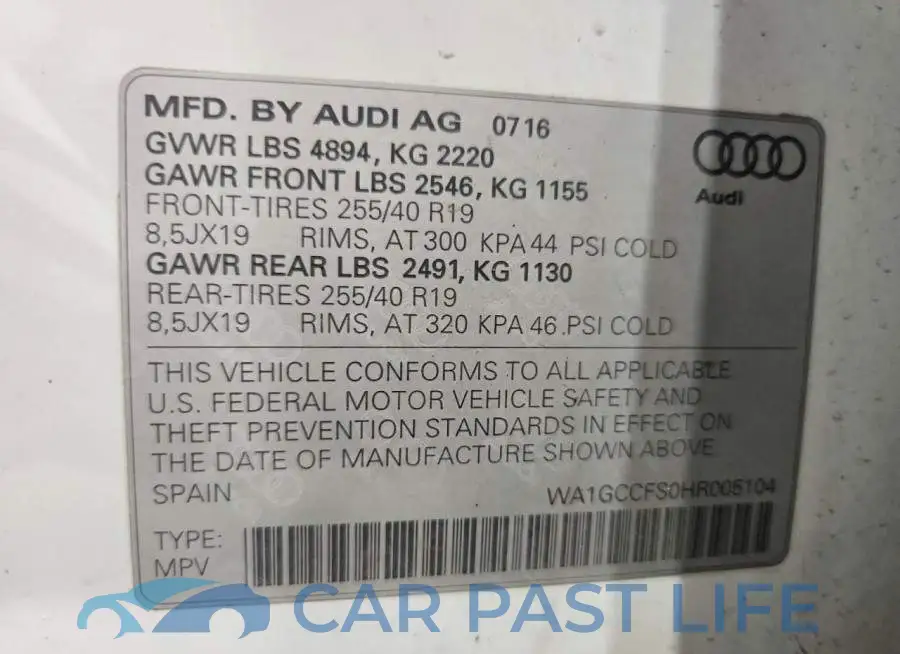 WA1GCCFS0HR005104# 13