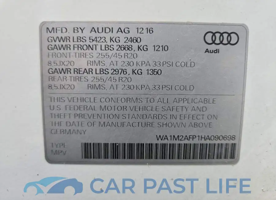 WA1M2AFP1HA090698# 13