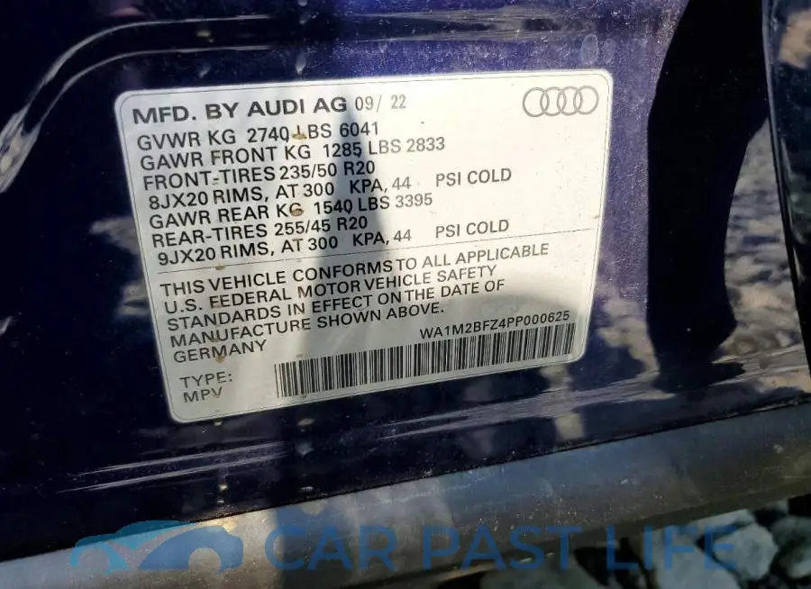 WA1M2BFZ4PP000625# 13