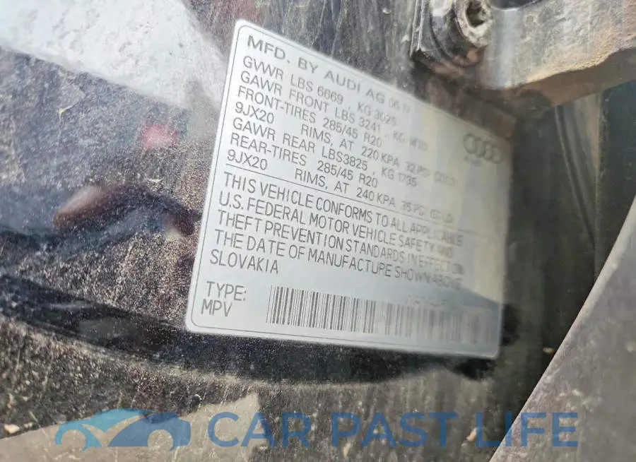 WA1VAAF74JD002643# 12