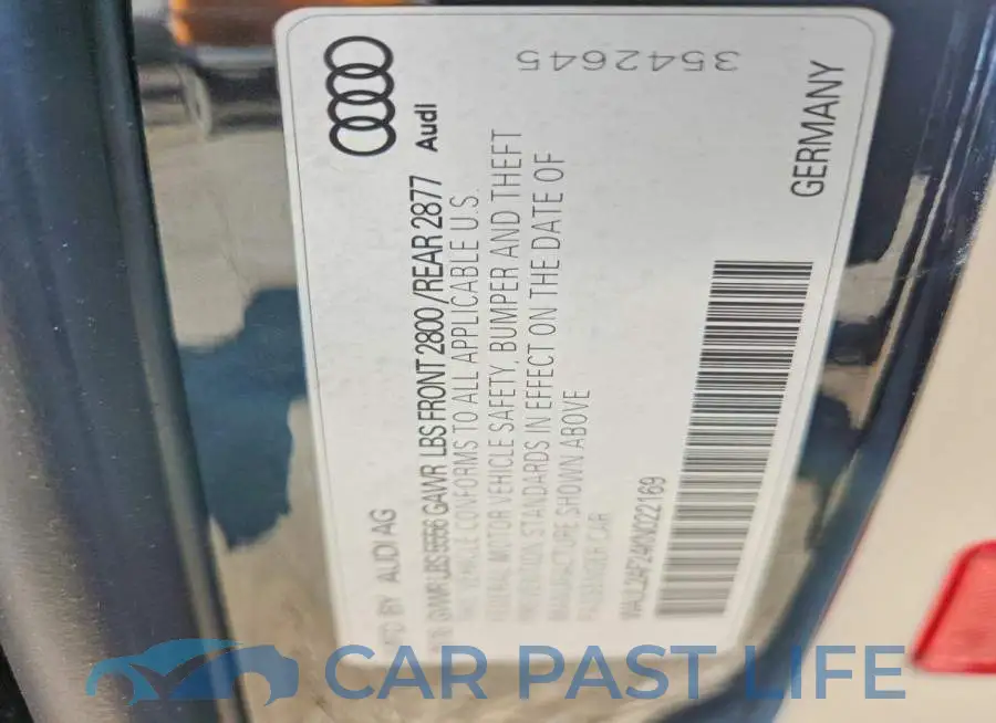 WAUL2AF24KN022169# 12
