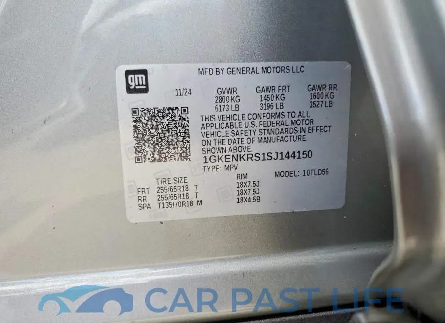 1GKENKRS1SJ144150# 13