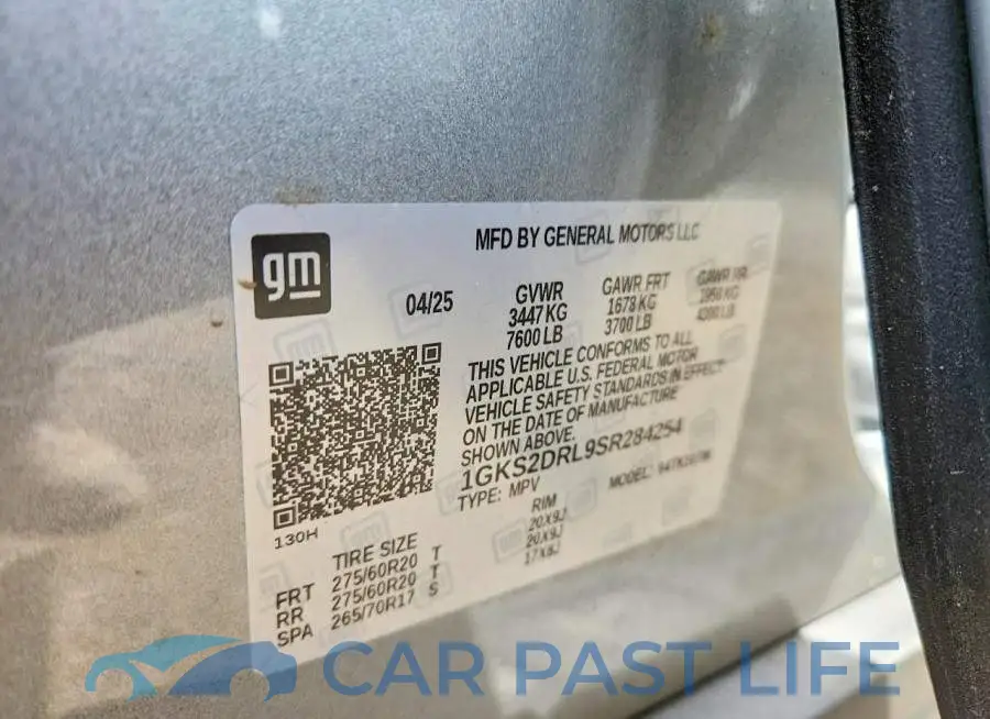 1GKS2DRL9SR284254# 13