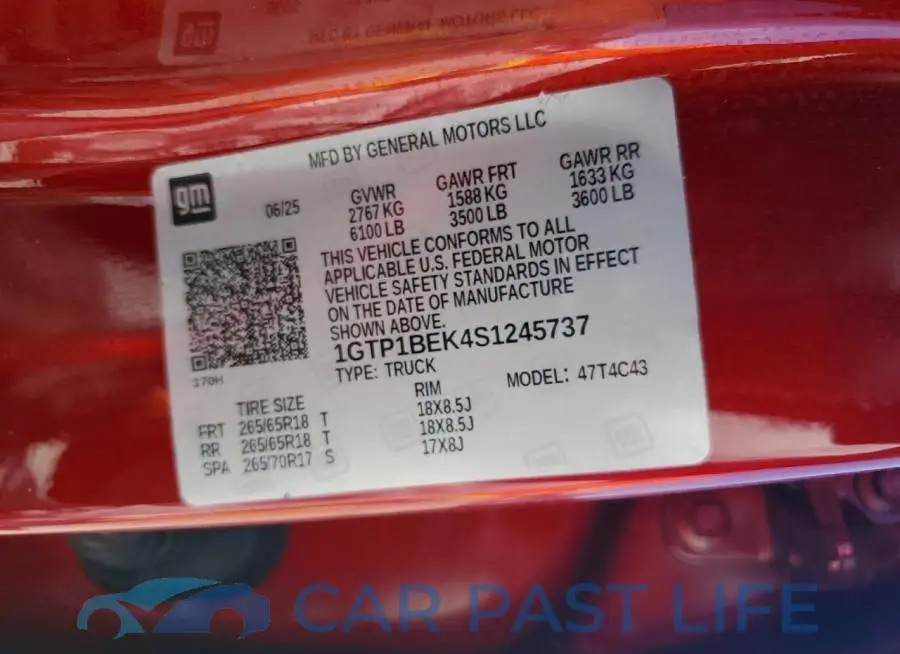 1GTP1BEK4S1245737# 13