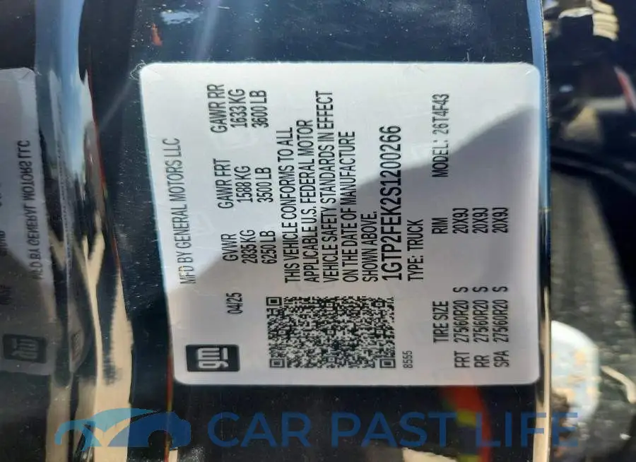 1GTP2FEK2S1200266# 12