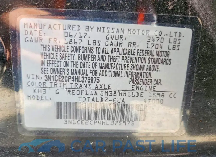 3N1CE2CP4HL375975# 12