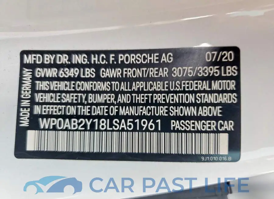 WP0AB2Y18LSA51961# 12