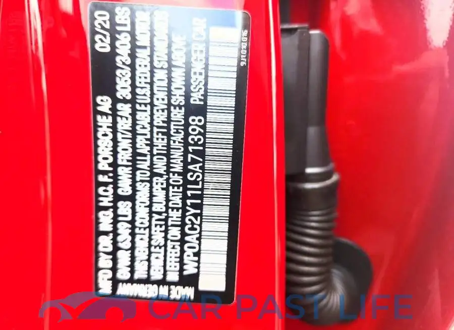 WP0AC2Y11LSA71398# 13