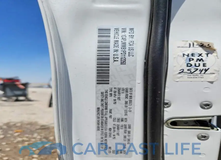 1C4PJMMB1PD112260# 13