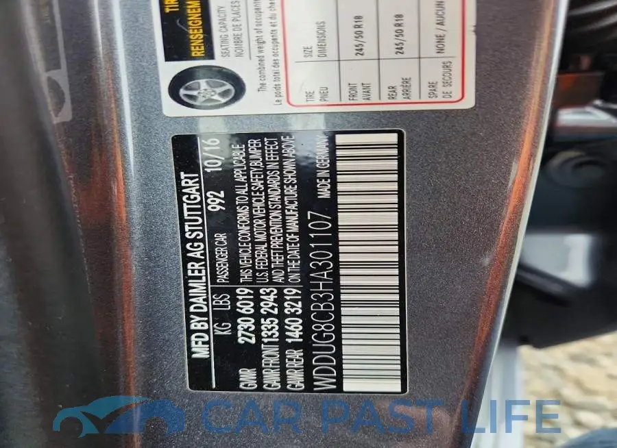 WDDUG8CB3HA301107# 12
