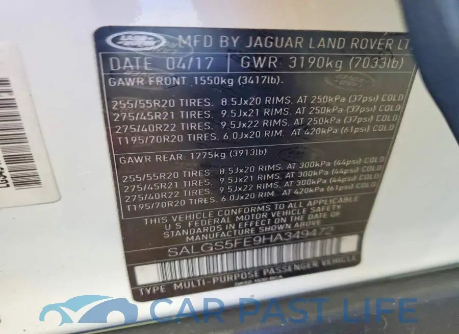 SALGS5FE9HA349472# 13