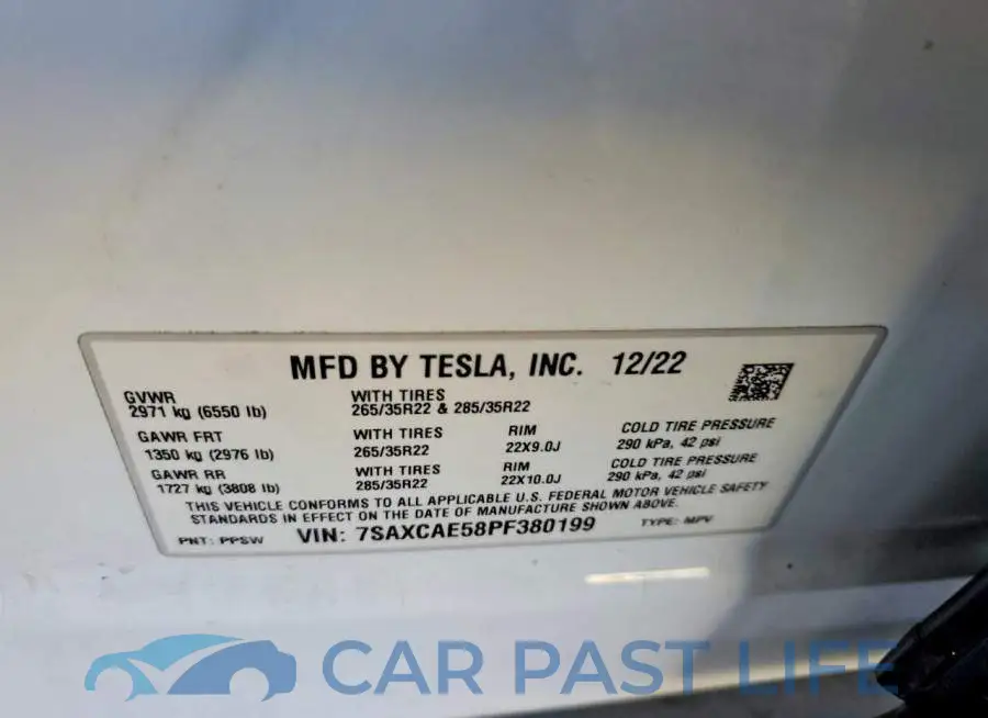 7SAXCAE58PF380199# 12