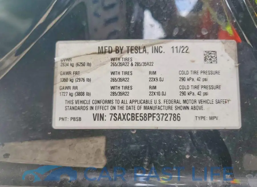 7SAXCBE58PF372786# 13