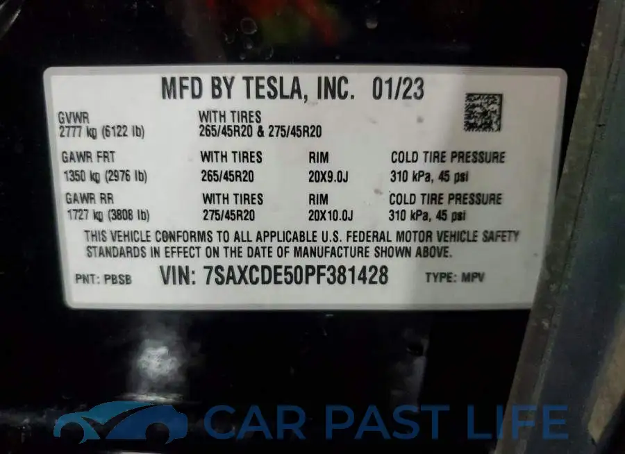 7SAXCDE50PF381428# 13