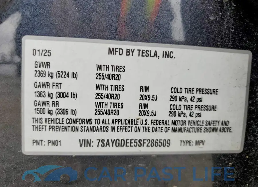 7SAYGDEE5SF286509# 13