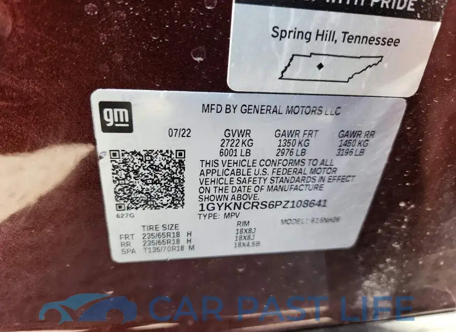 1GYKNCRS6PZ108641# 12