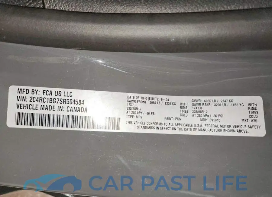 2C4RC1BG7SR504584# 13